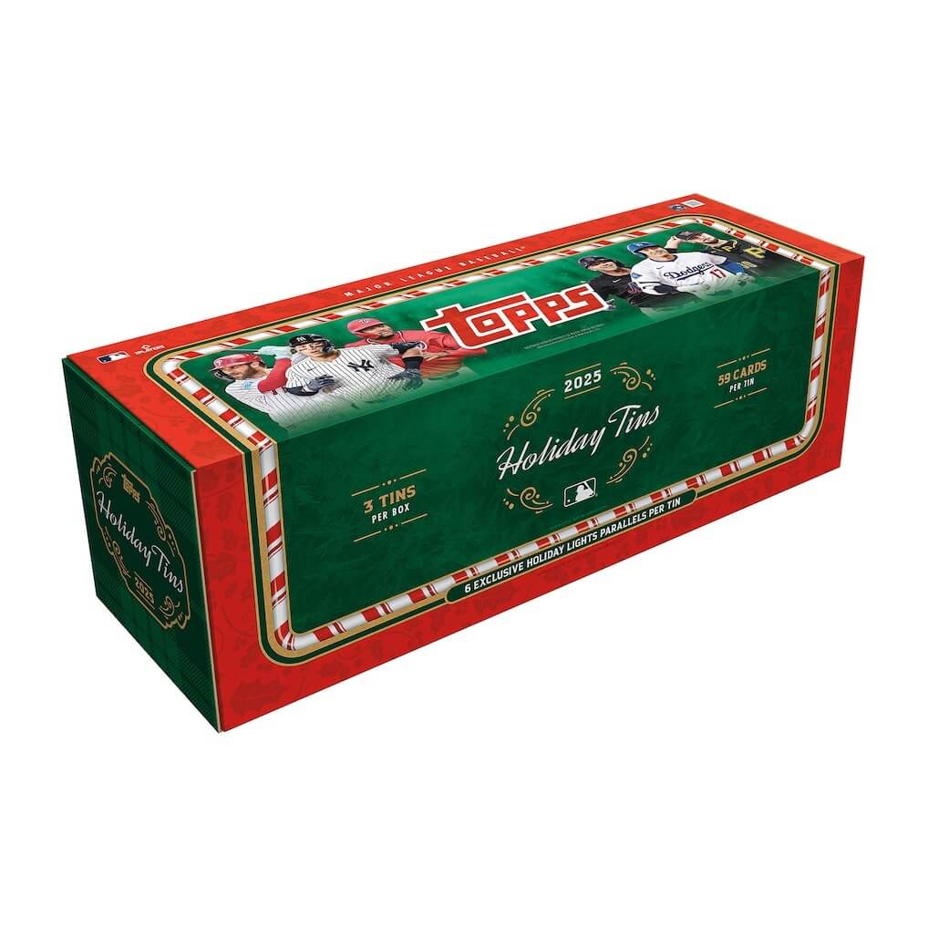 2025-topps-holiday-baseball-fact 2025 Topps Holiday Baseball 3-Tin Box - Image 1