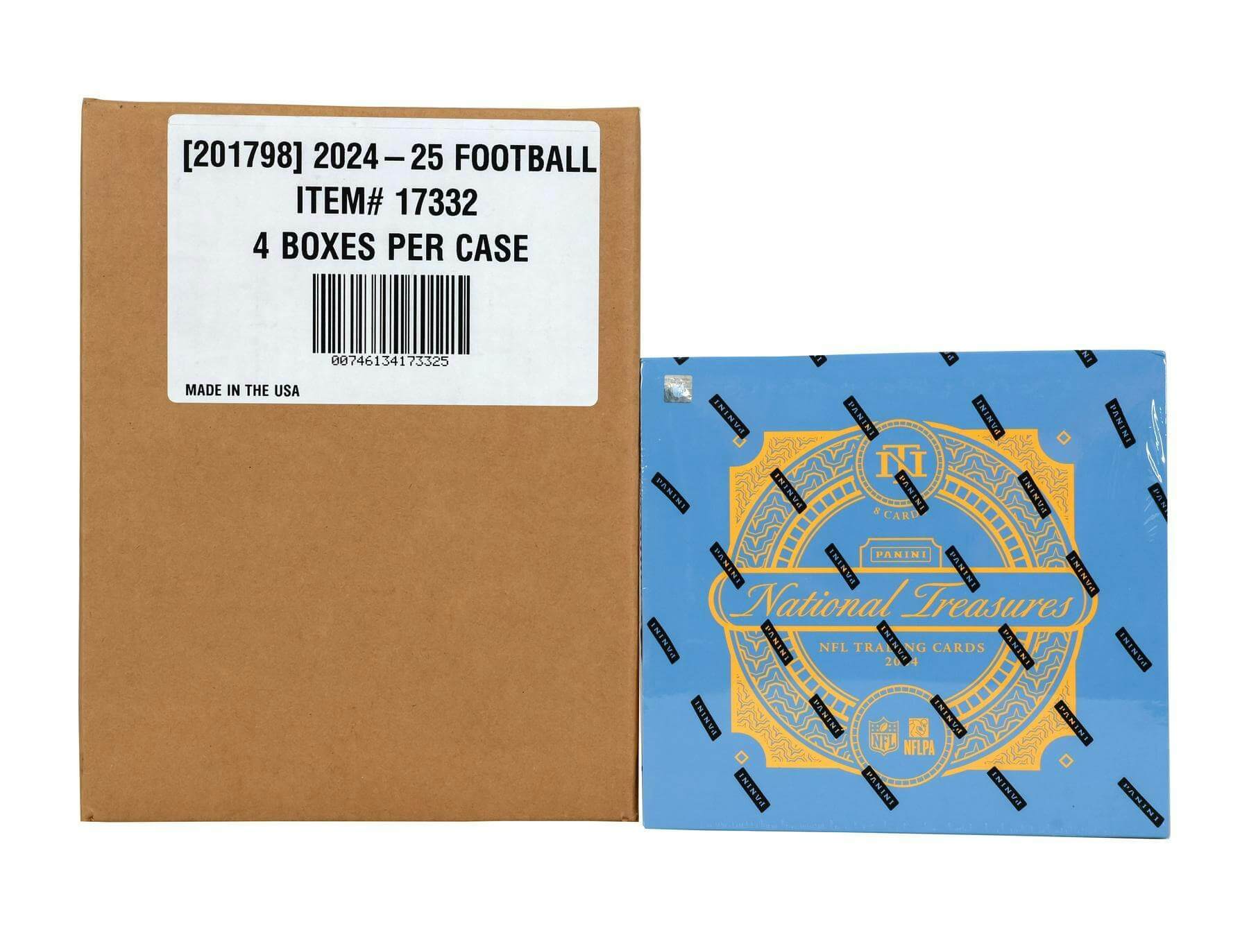 24PANNTFBHBC 2024 Panini National Treasures Football Hobby 4-Box Case - Image 1