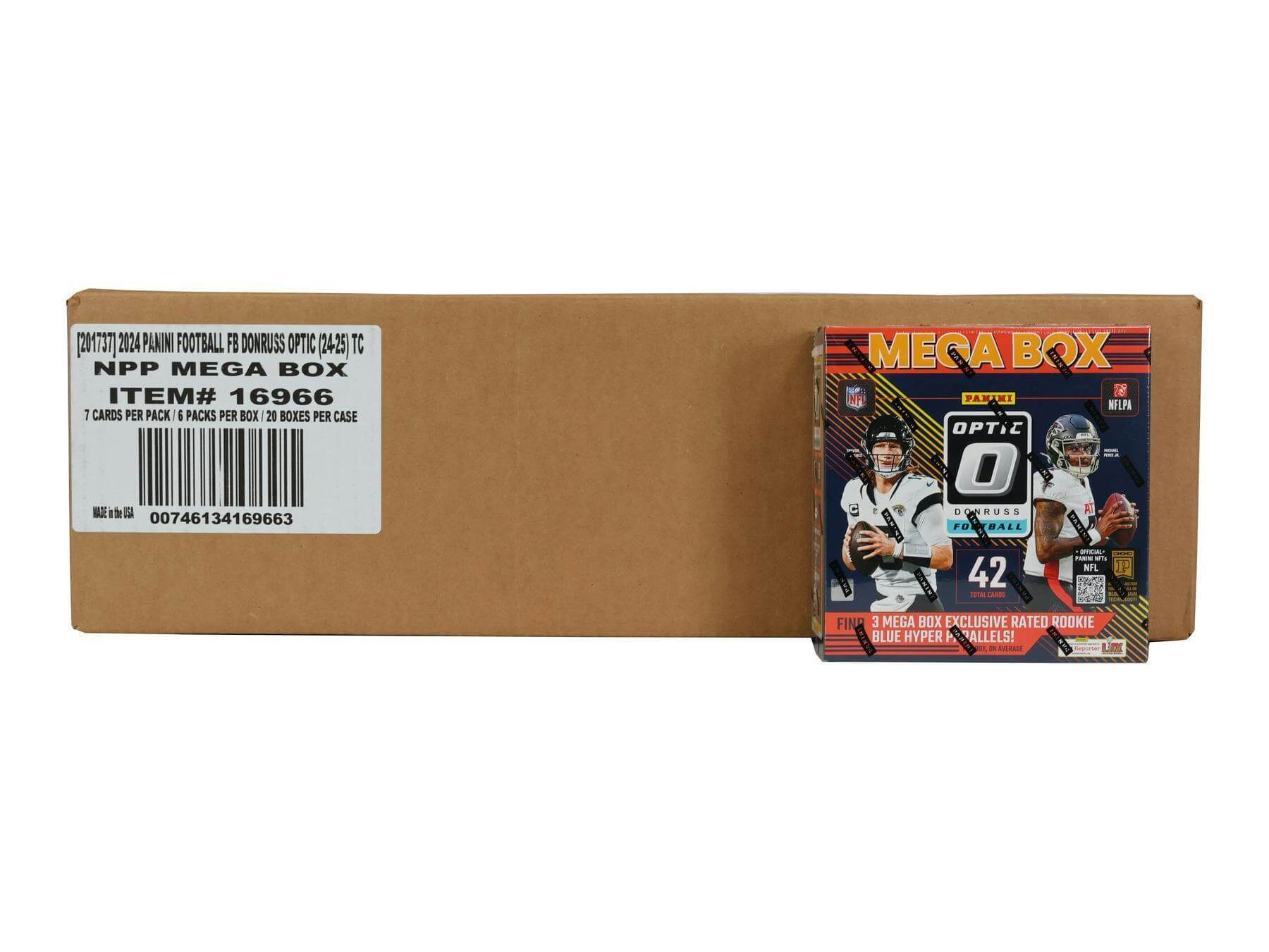 887339_001_042125 2024 Panini Donruss Optic Football Mega 20-Box Case (Blue Hyper Parallels!) - Image 1