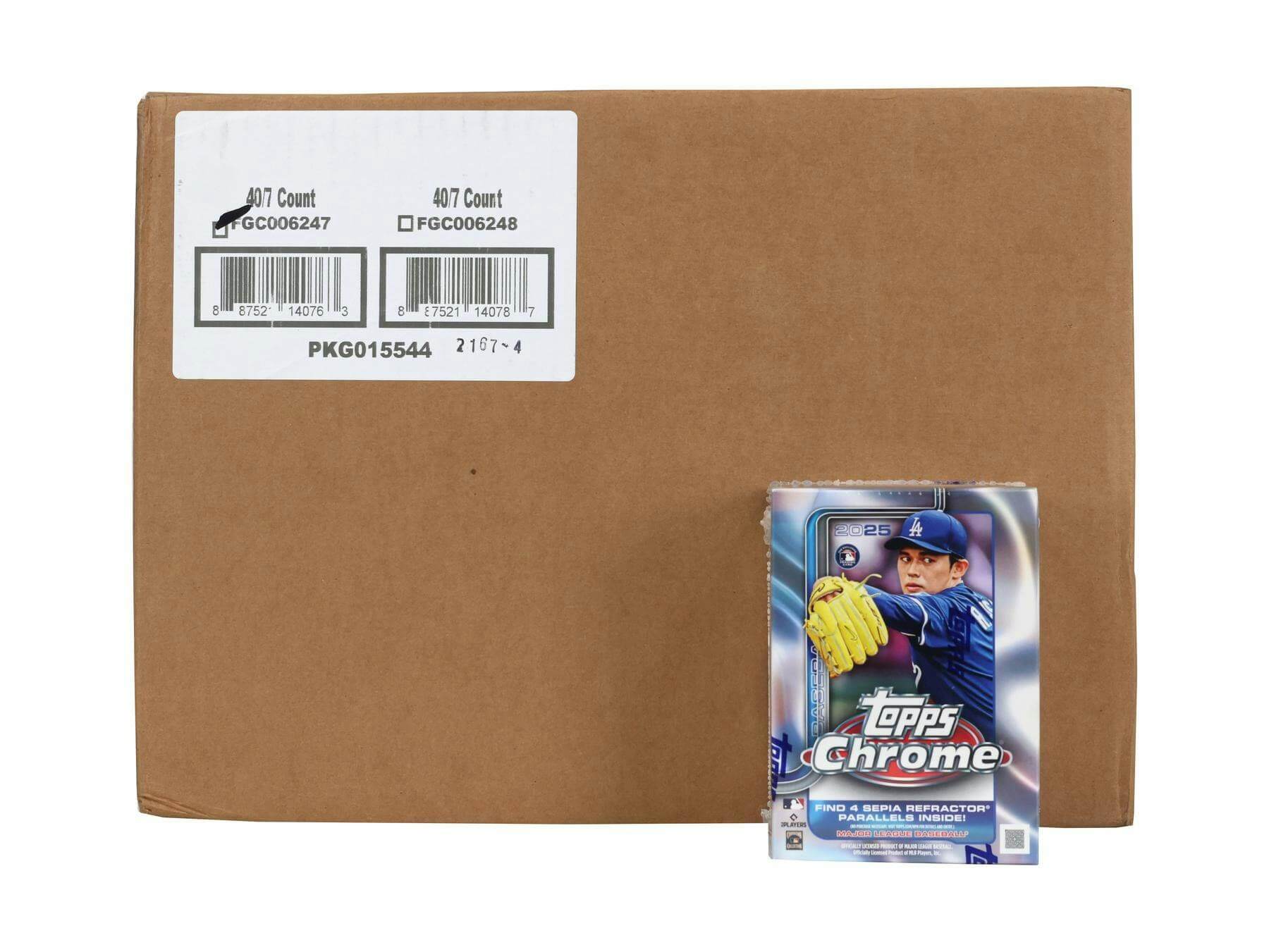 903244_001_072125CASE 2025 Topps Chrome Baseball 7-Pack Blaster 40-Box Case - Image 1