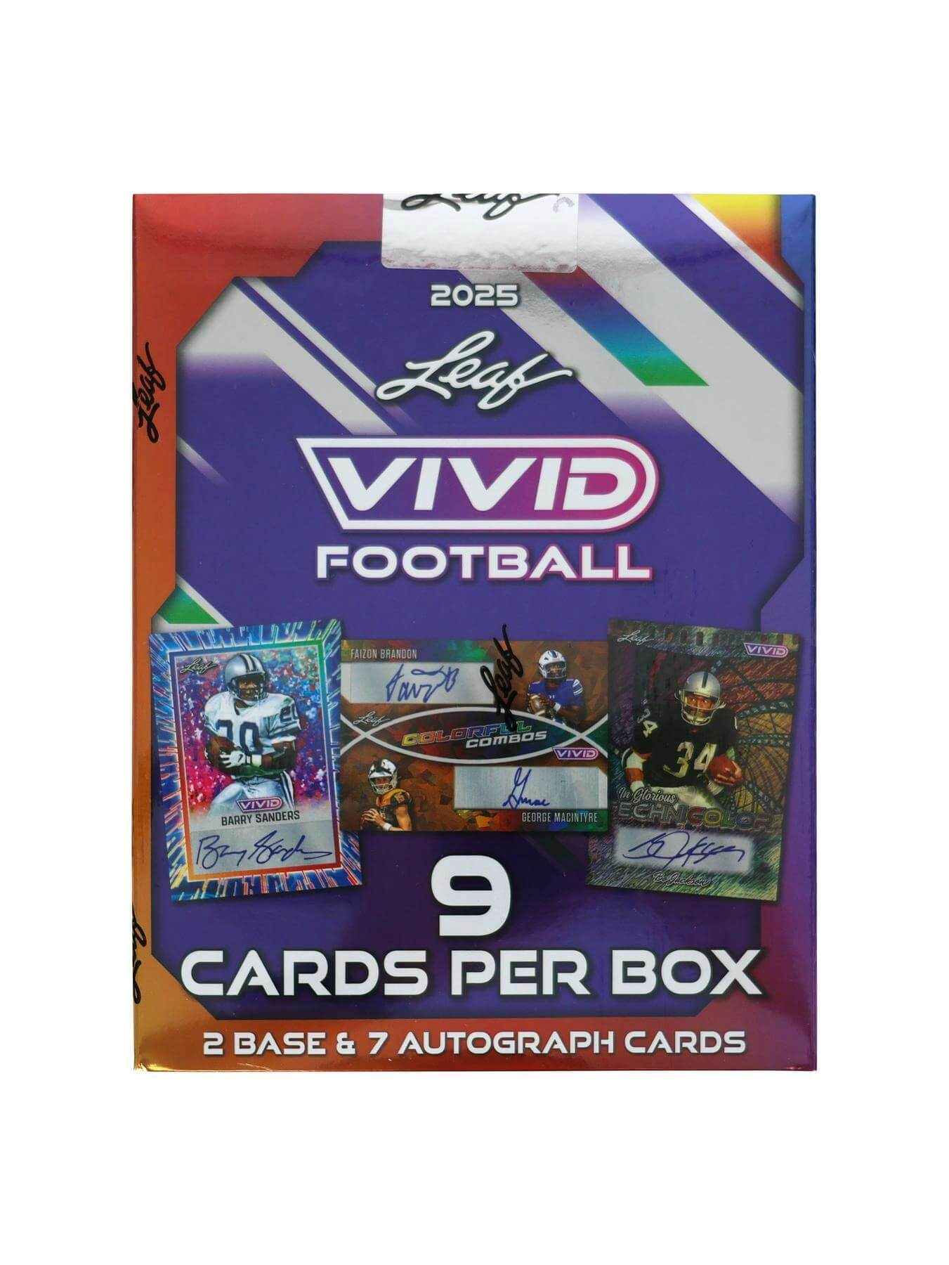 908408_004_093025 2025 Leaf Vivid Football Hobby Box - Image 1