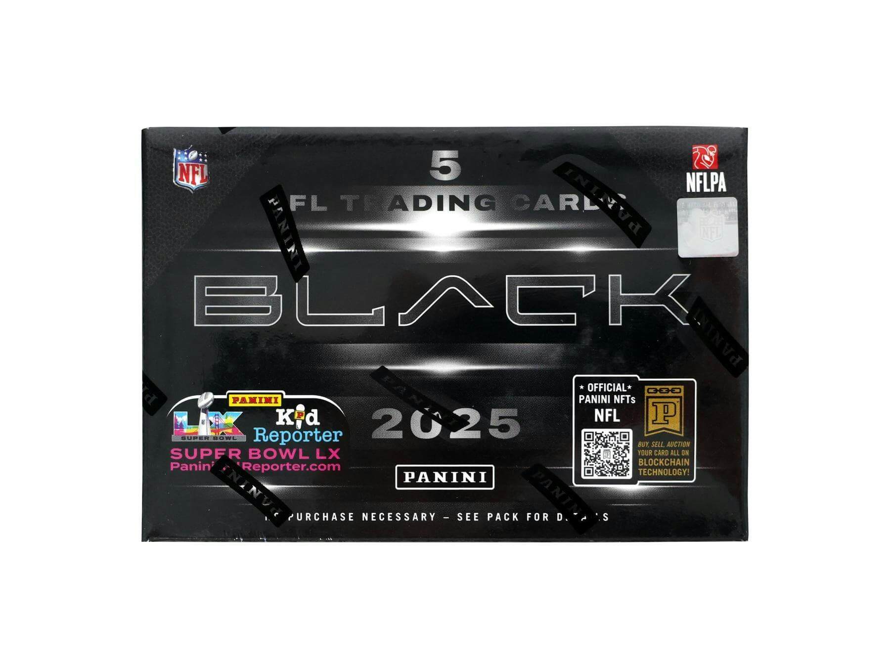911585_004_100625 2025 Panini Black Football Hobby Box - Image 1