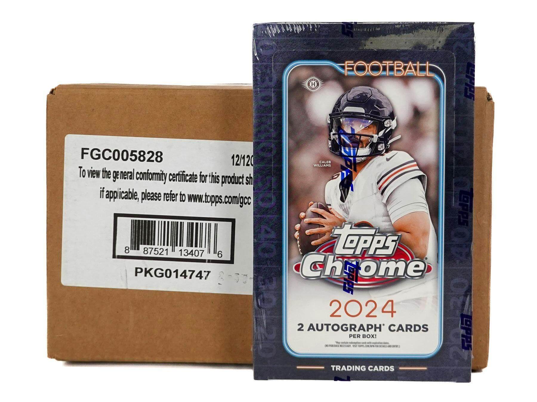 DN-24TOCHFB-CSE1 2024 Topps Chrome Football Hobby 12-Box Case - Image 1