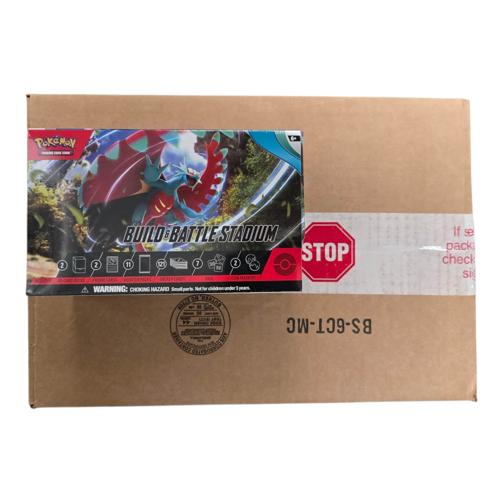 GT-POKSVPR-CSE Pokemon TCG: Scarlet & Violet (SV04) Paradox Rift Build & Battle Stadium 6-Box Case - Image 1