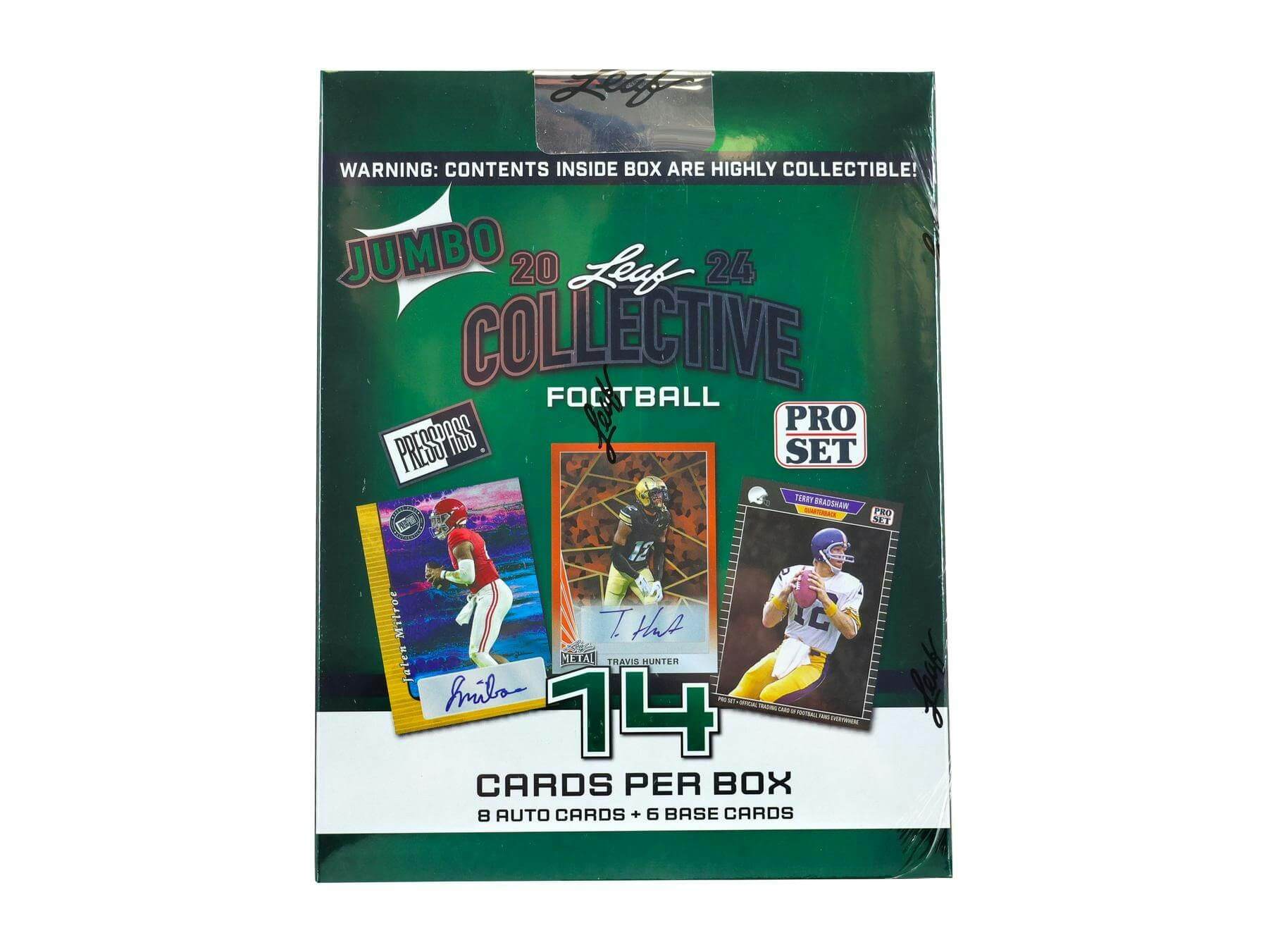 PH-LEAFC24-HJB1 2024 Leaf Collective Football Hobby Jumbo Box - Image 1