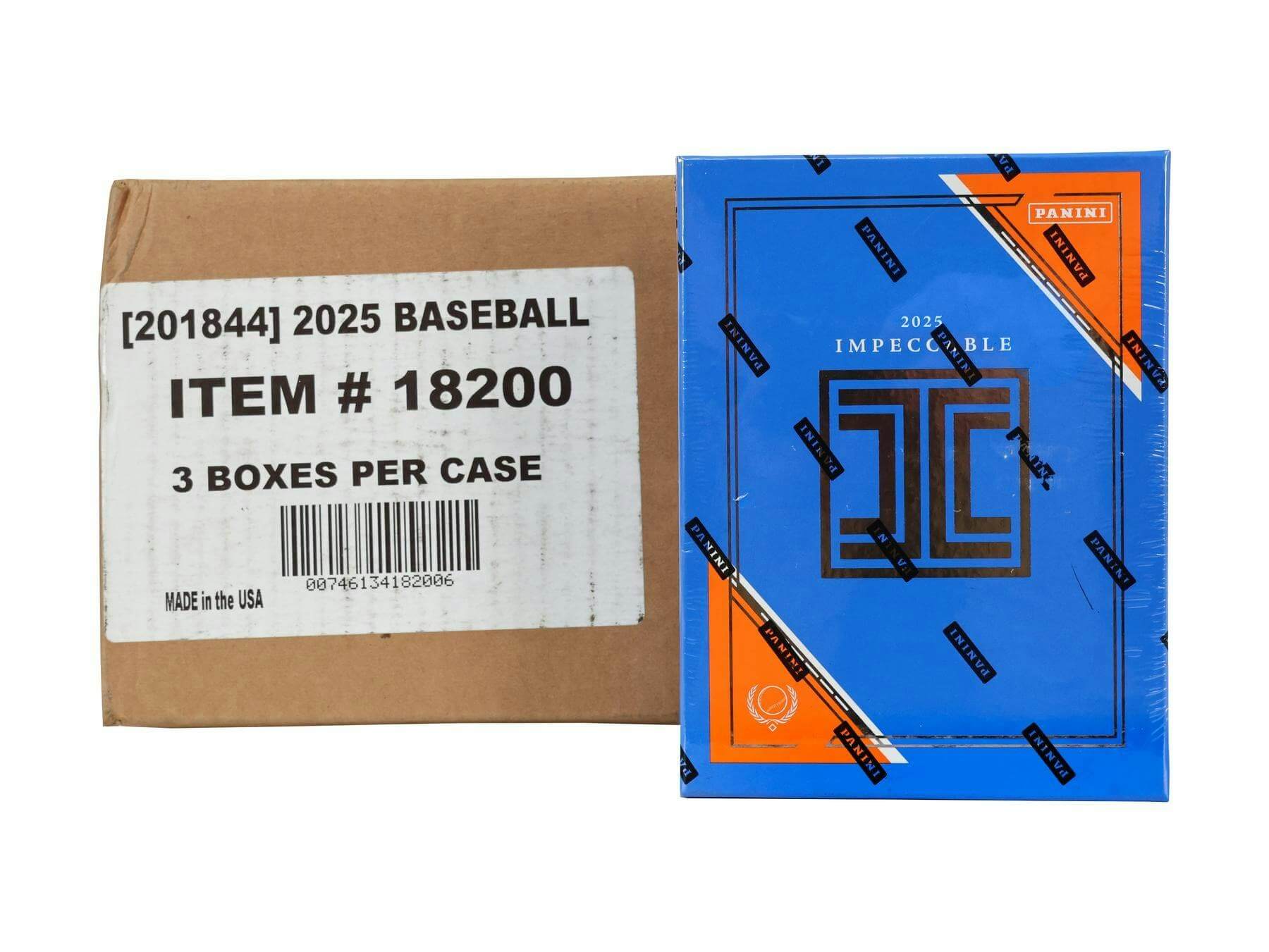 PH-PANBIM25-CSE1 2025 Panini Impeccable Baseball Hobby 3-Box Case - Image 1