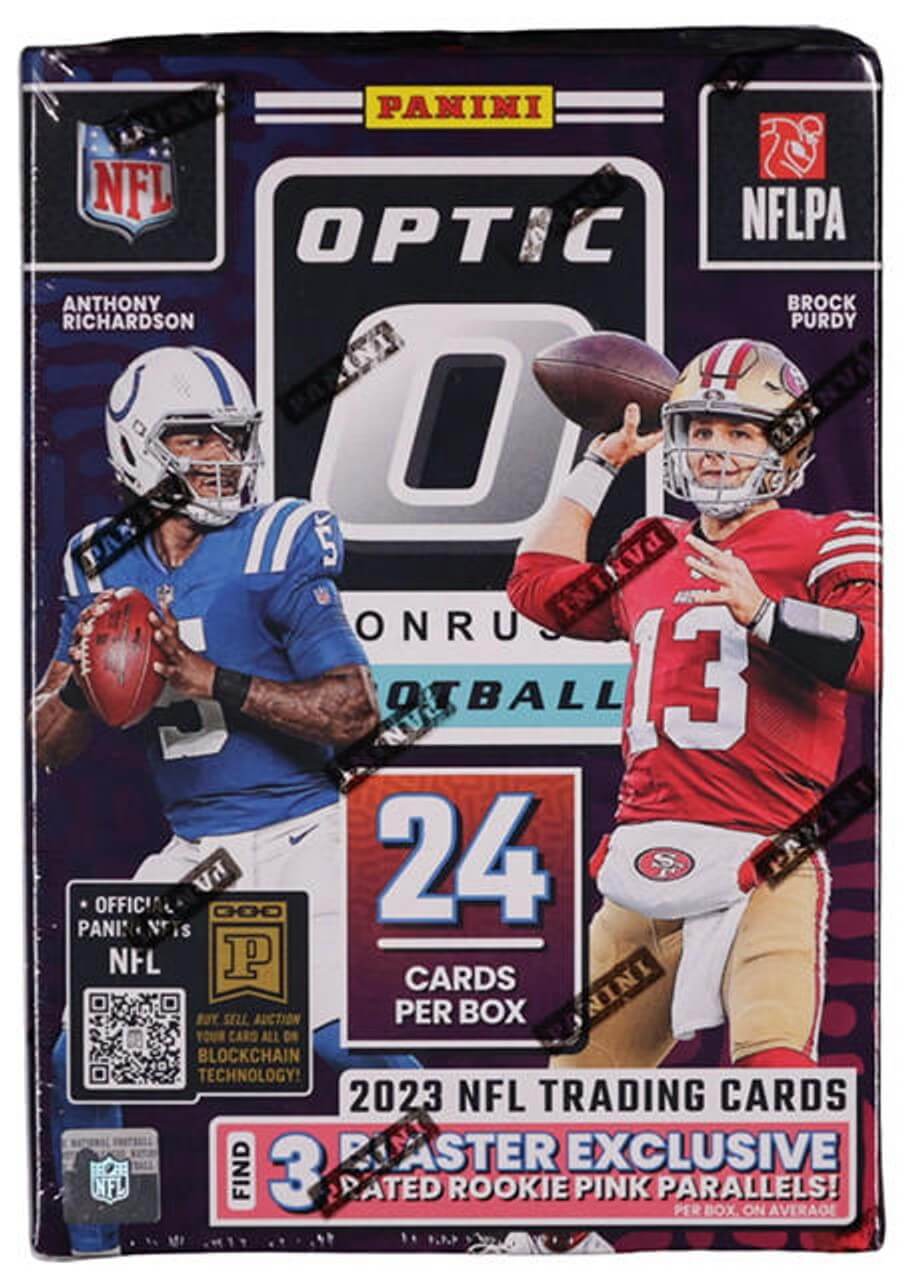 PH-PANFOPB23-BBP1 2023 Panini Donruss Optic Football 6-Pack Blaster Box (Pink Parallels!) - Image 1