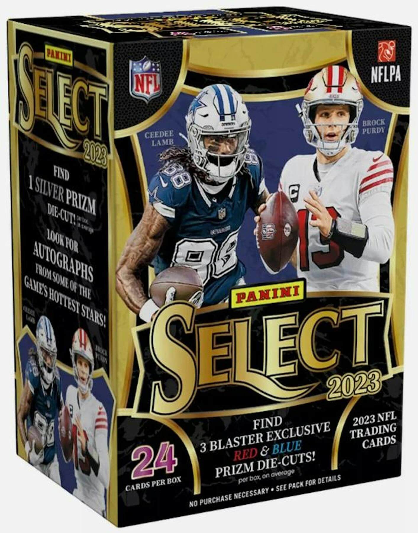 RI-23PANSELFB-BB1 2023 Panini Select Football 6-Pack Blaster Box (Red & Blue Prizms!) - Image 1