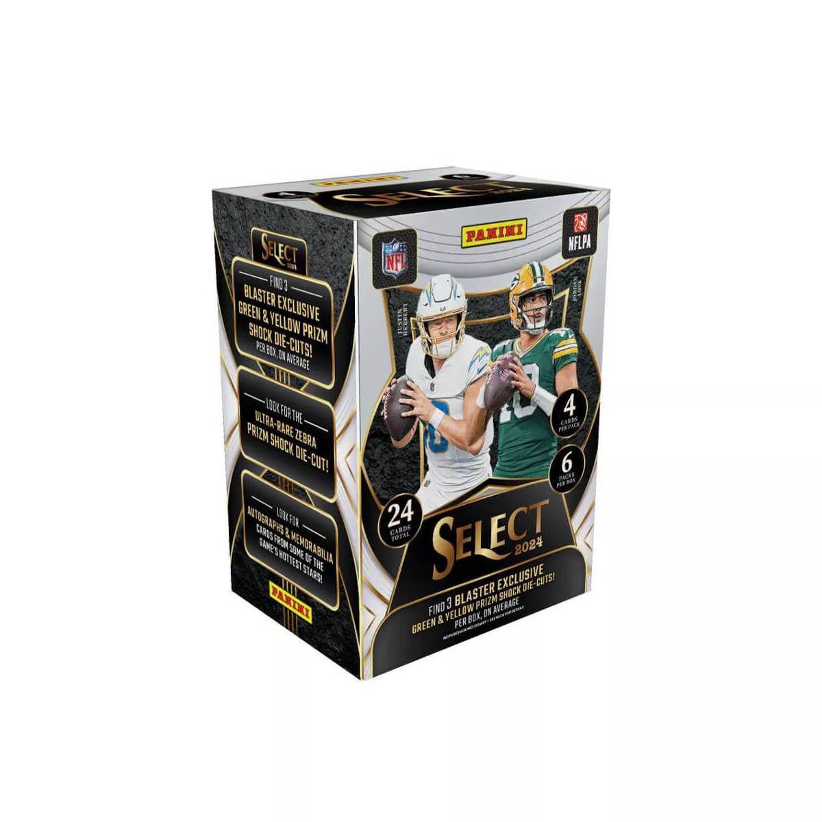 TM-24PANSELFB-GY-BL1 2024 Panini Select Football NFL 6-Pack Blaster Box (Green & Yellow Shock!) - Image 1