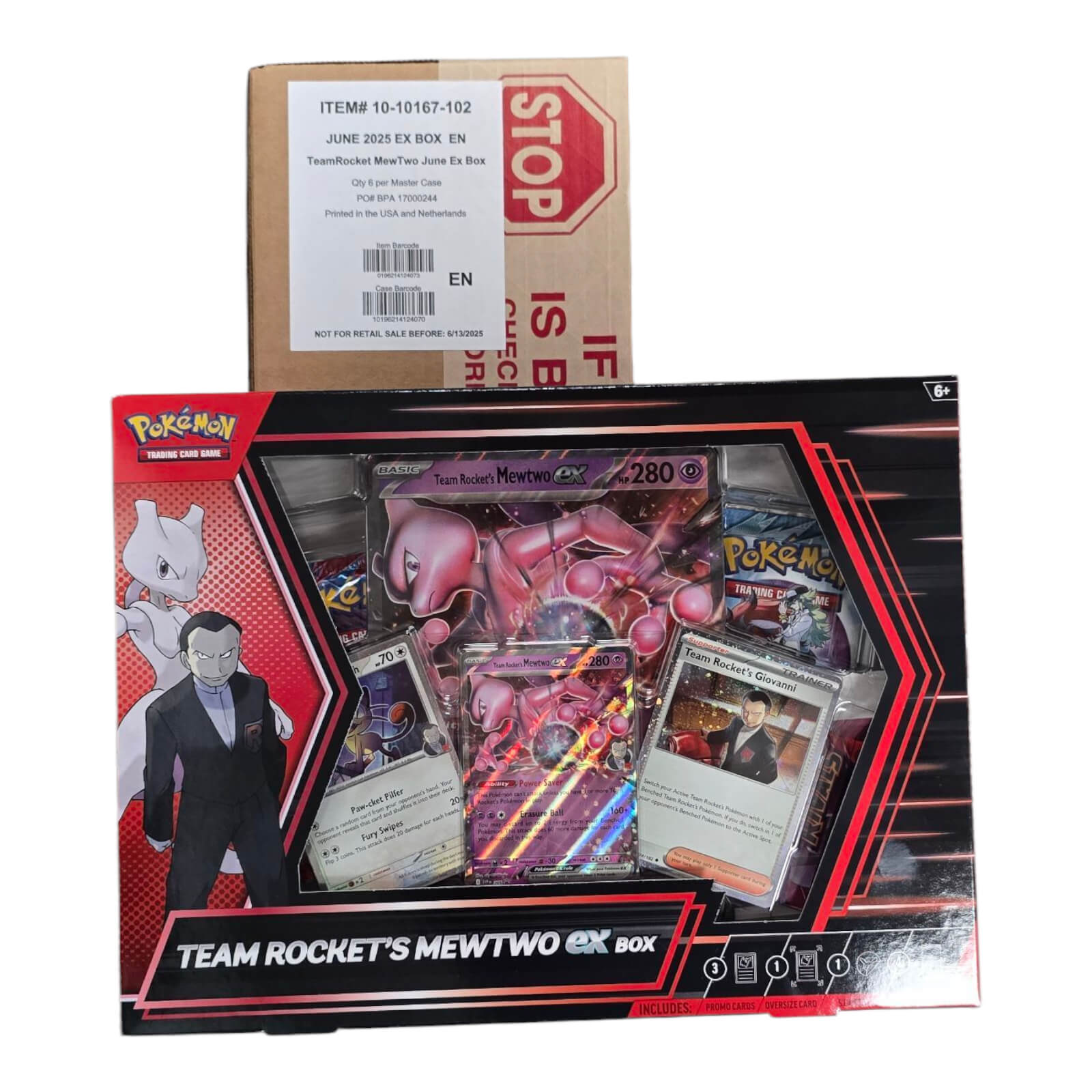 TM-POKTRMEX-CSE1 Pokemon TCG: Team Rocket's Mewtwo EX Collection 6-Box Case - Image 1