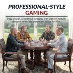 Hathaway Bridgeport 48-in Poker Table and Dining Top with 4 Arm Chairs – Walnut Finish BG2348W - Image 3