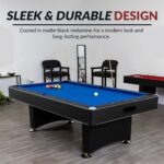 Hathaway Hustler Pool Table with Ball Return – Black with Blue Felt BG2515PB / BG2520PB - Image 2