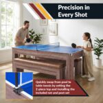 Hathaway Newport 7-ft Pool Table Combo Set with Benches – Light Oak with Red Felt BG2535P - Image 4