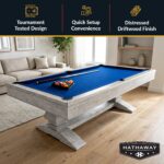 Hathaway Montecito 8-ft Pool Table – Driftwood Finish with Blue Felt BG5021 - Image 2