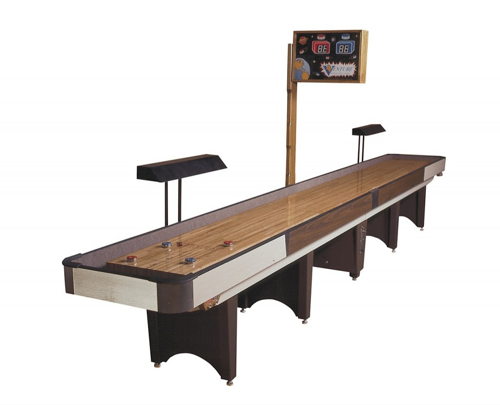 Classic-Coin-Operated-Shuffleboard Venture Classic Coin 22′ Shuffleboard Table - Image 1
