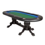 BBO Poker Tables Elite Alpha LED Black Oval Poker Table - Image 4
