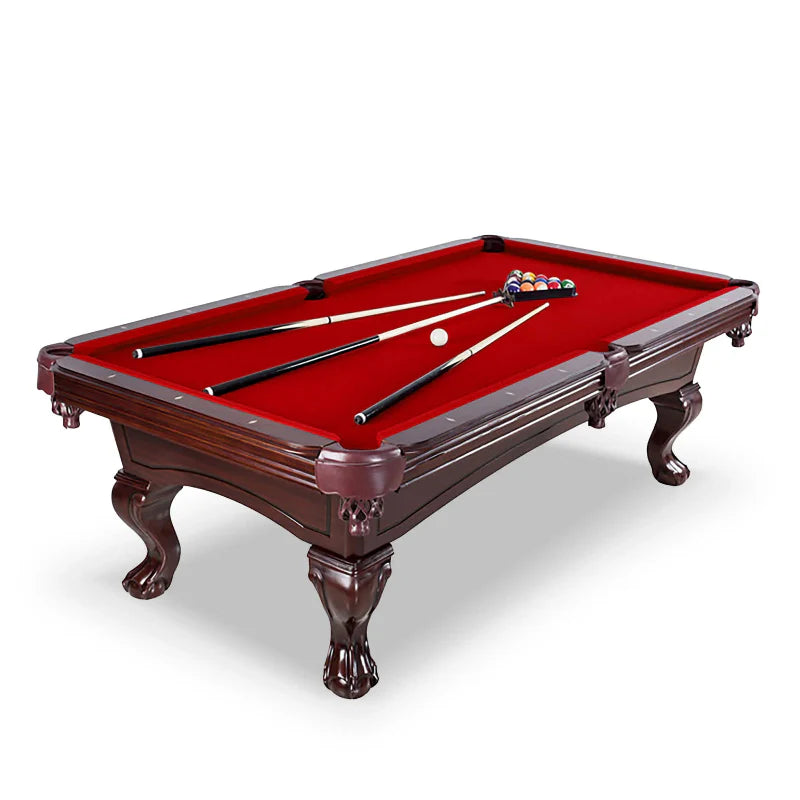 Hathaway_Augusta_8-ft_Pool_Table_Mahogany_with_Red_Felt_Full_View-1 Hathaway Augusta 8-ft Pool Table BG2527 / BG2670 - Image 1