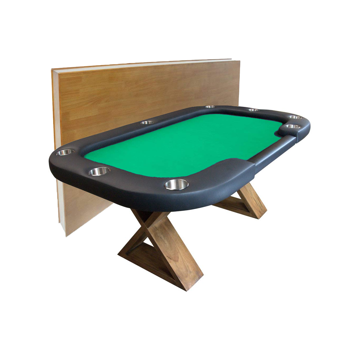 Helmsley_Dining_Top_Felt_Green BBO Poker Tables Helmsley Poker Dining Table 8 Person - Image 1