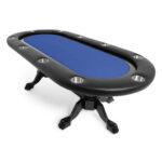 BBO Poker Tables Elite Black Oval Poker Table 10 Person - Image 4
