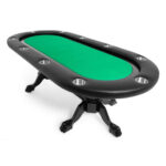 BBO Poker Tables Elite Black Oval Poker Table 10 Person - Image 2