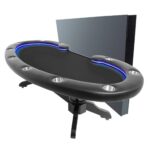 BBO Poker Tables Lumen HD LED Black Poker Table 10 Person - Image 4
