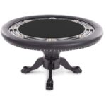 BBO Poker Tables Nighthawk Black Round Poker Table 8 Person - Image 3
