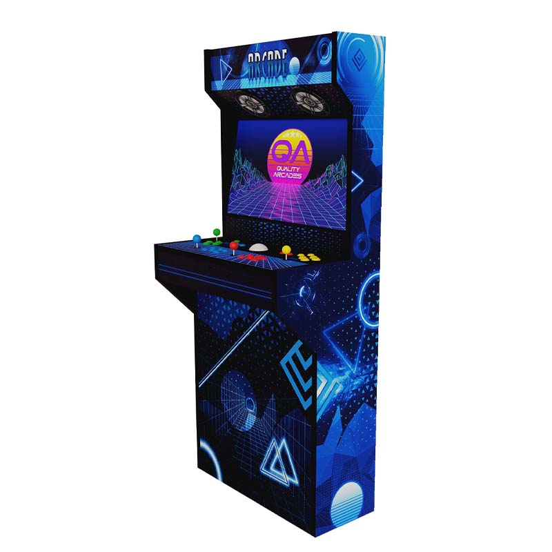 quality-arcades-retro-slim-blue-prism-full-wrap-cabinet-1 Quality Arcades Retro-Slim (Custom Design) Arcade Cabinet - Image 1