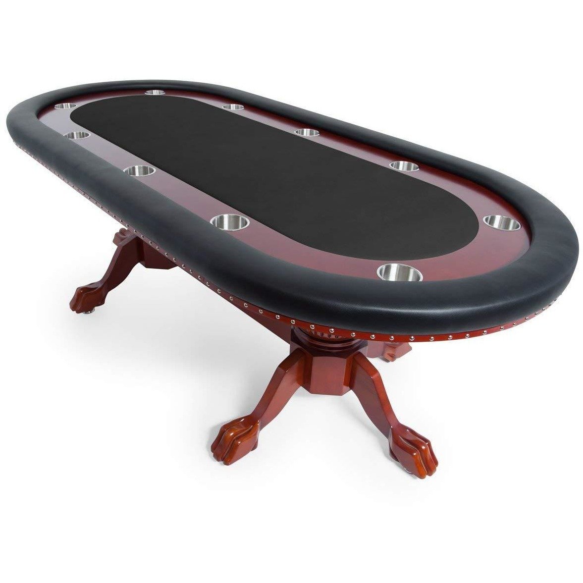 rockwell-felt-black_b442e4a4-96a5-4d61-a624-a06850d83131-1 BBO Poker Tables Rockwell Mahogany Oval Poker Table - Image 1