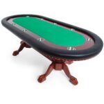 BBO Poker Tables Rockwell Mahogany Oval Poker Table - Image 3