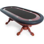 BBO Poker Tables Rockwell Mahogany Oval Poker Table - Image 2