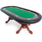 BBO Poker Tables Rockwell Mahogany Oval Poker Table - Image 4